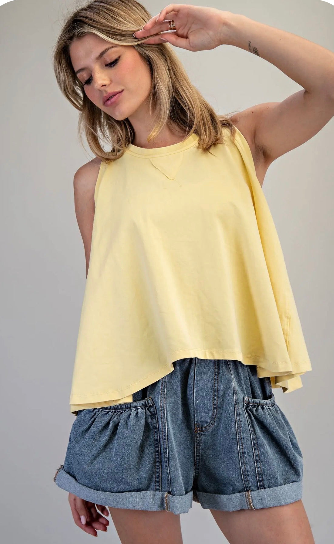 Butter Cream Swing Tank Top
