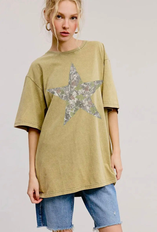 Camo Star Graphic Tee