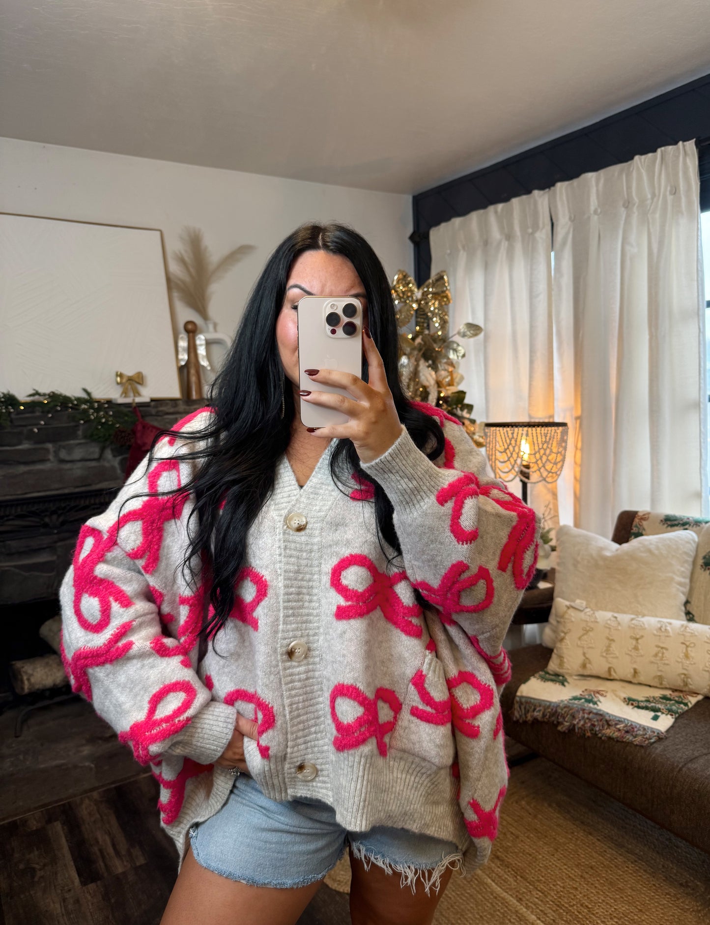 Oversized Ribbon Cardigan