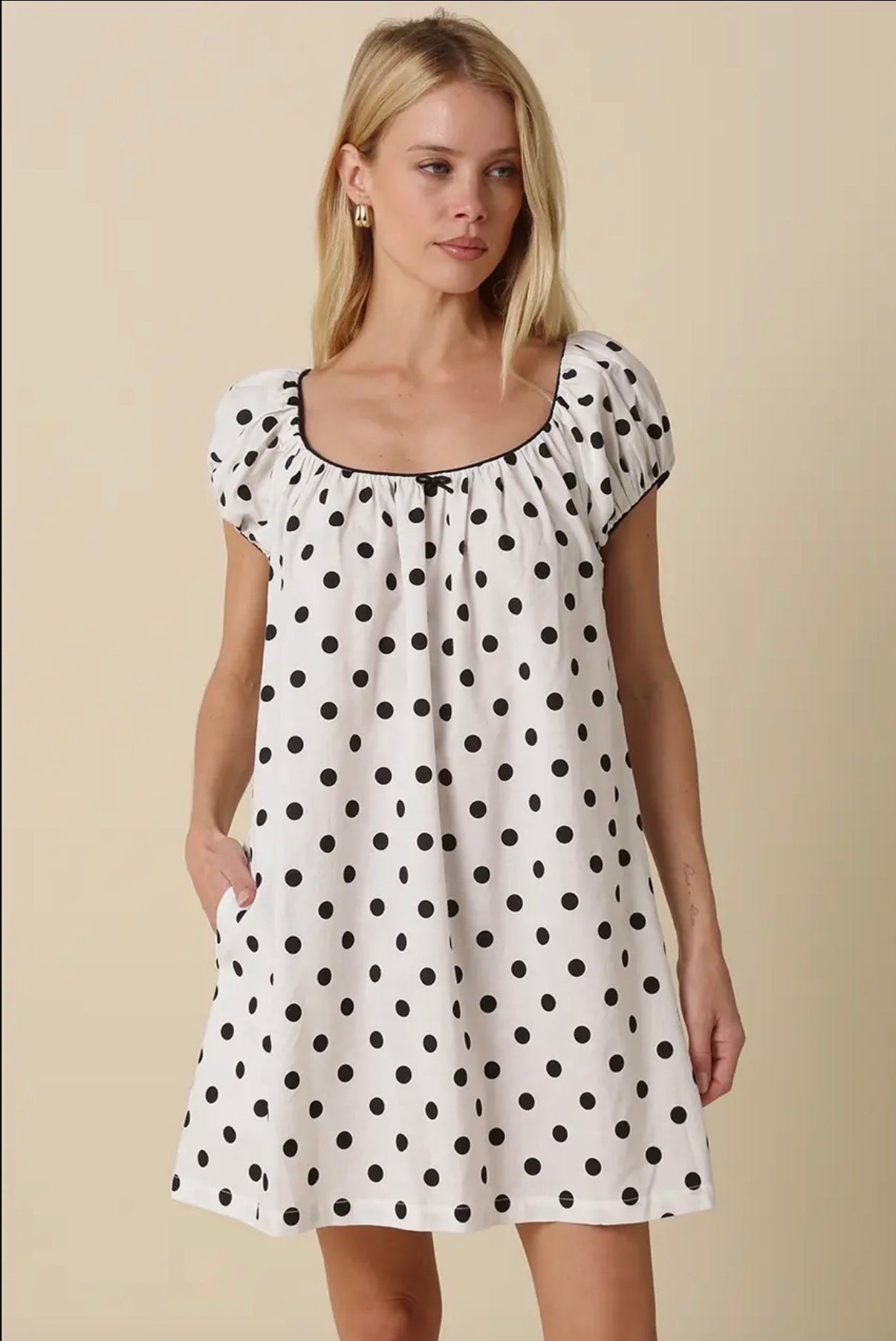 Polka Dot Babydoll Dress