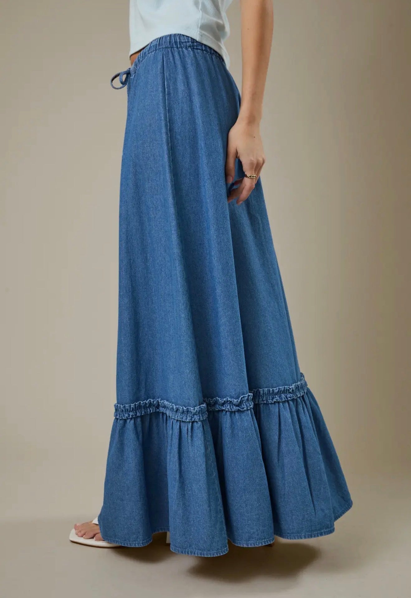 Denim Maxi Skirt