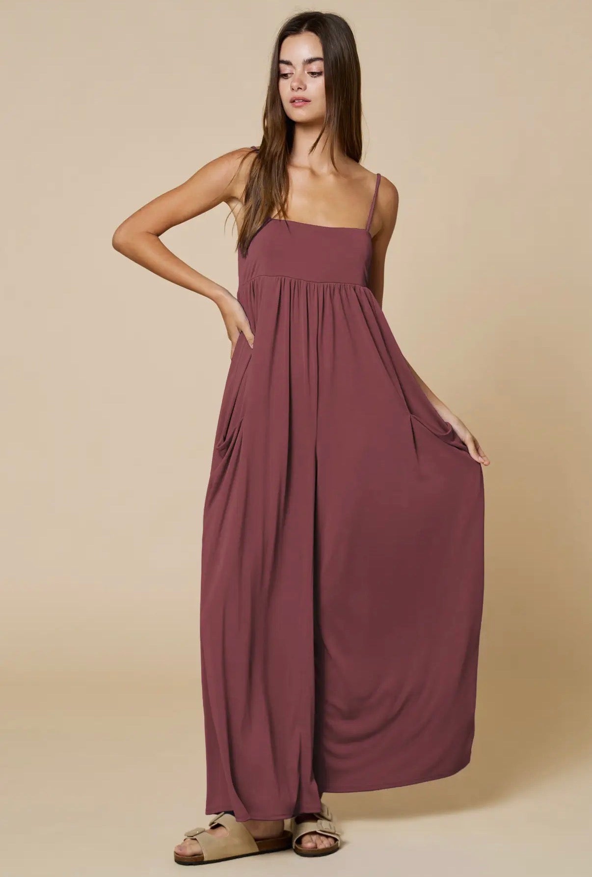 Heather Pocketed Jumpsuit