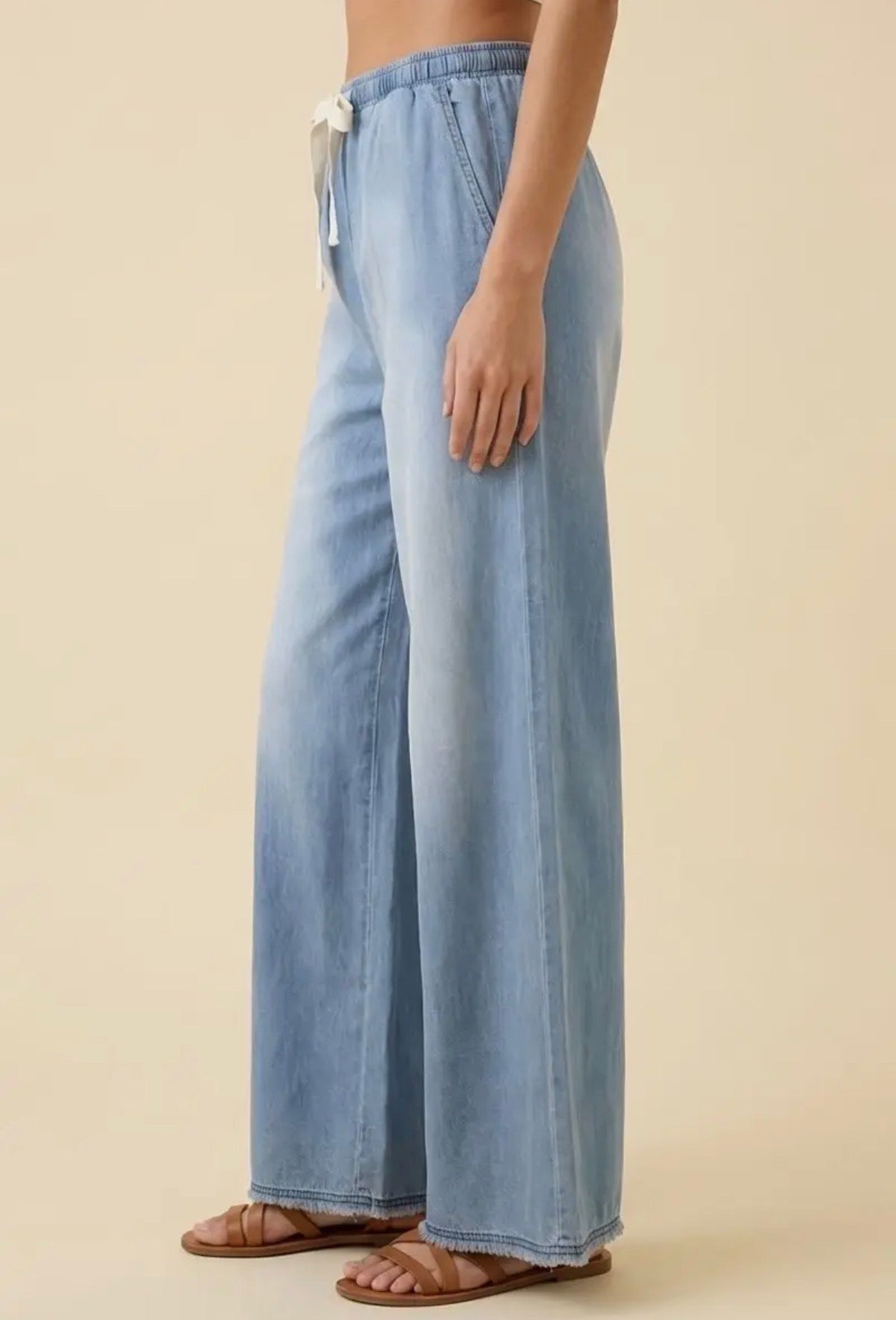 Wide Leg Drawstring Pants