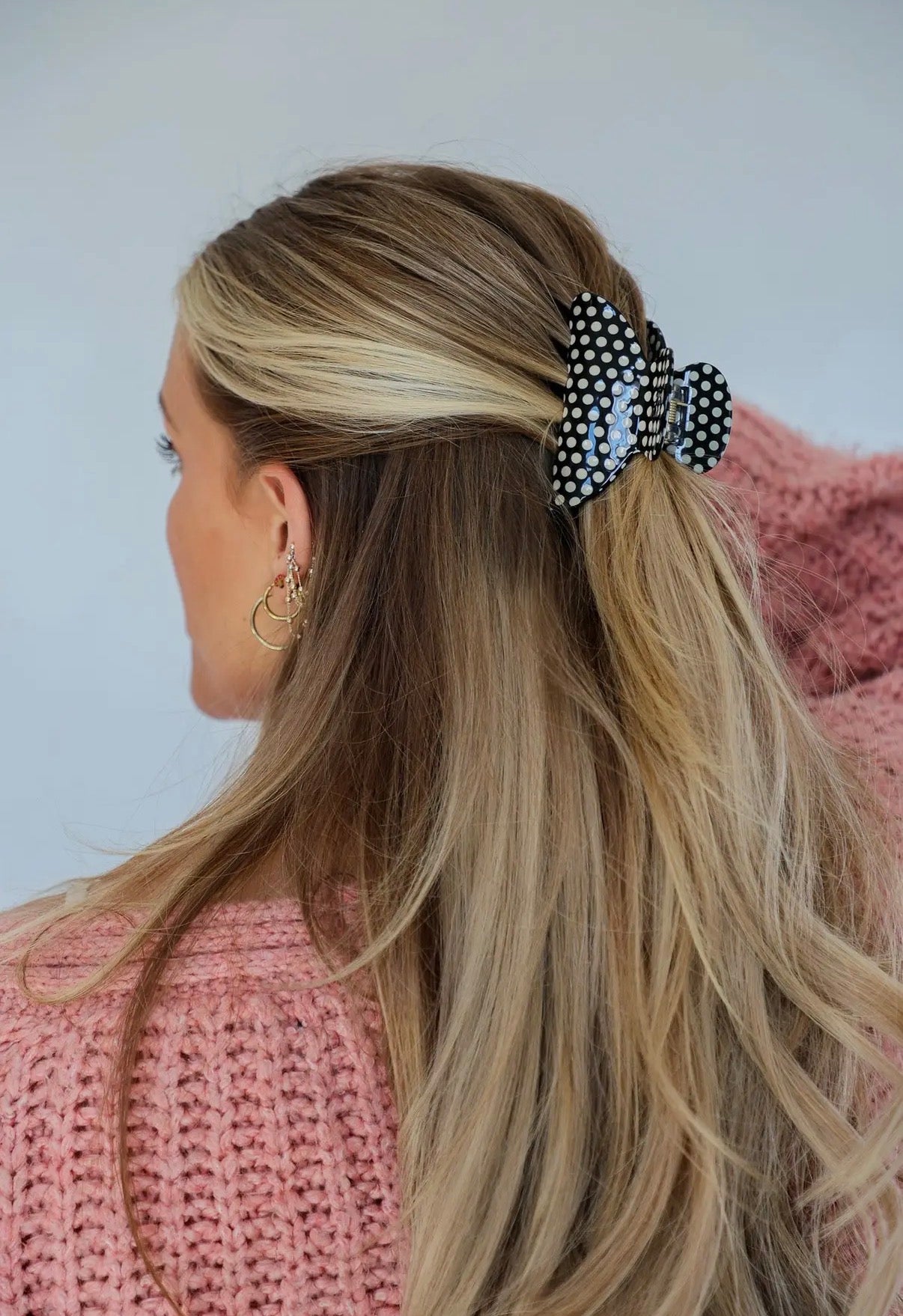 MIDI Black Polka Dot Clip