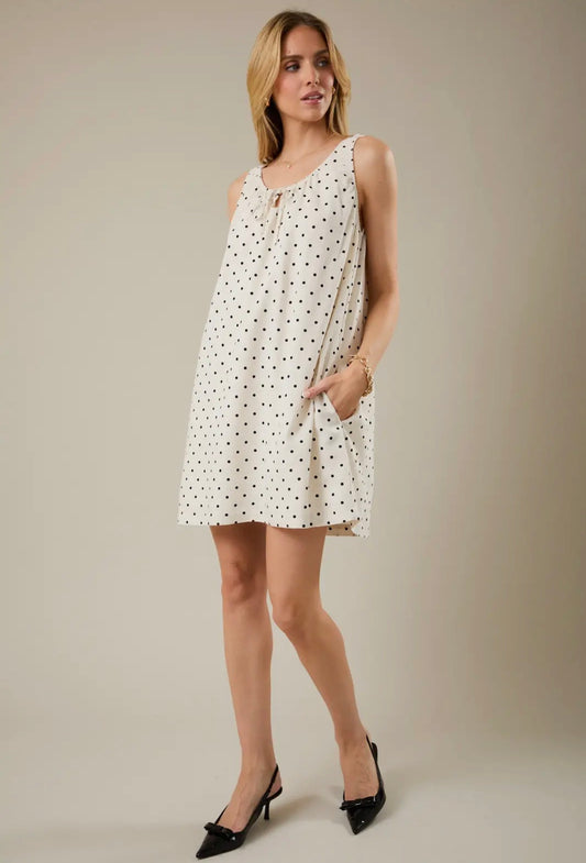 Sleeveless Polka Dot Dress