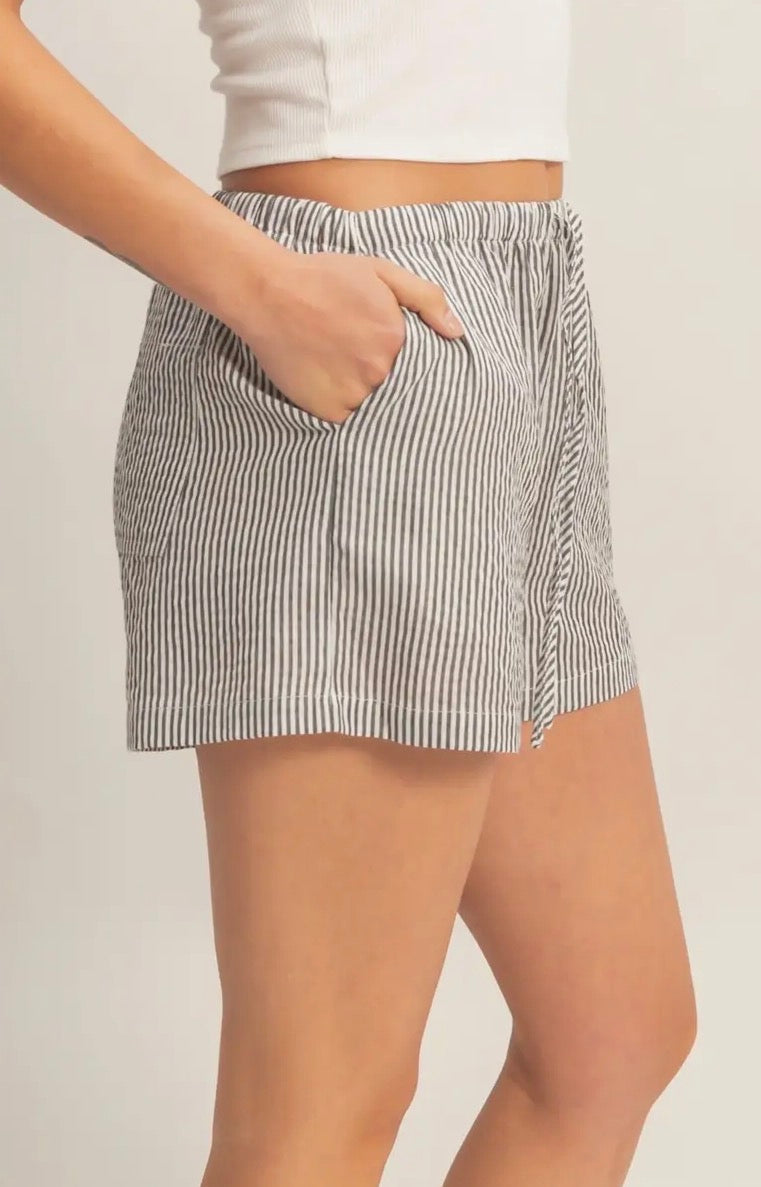 Striped Drawstring Shorts