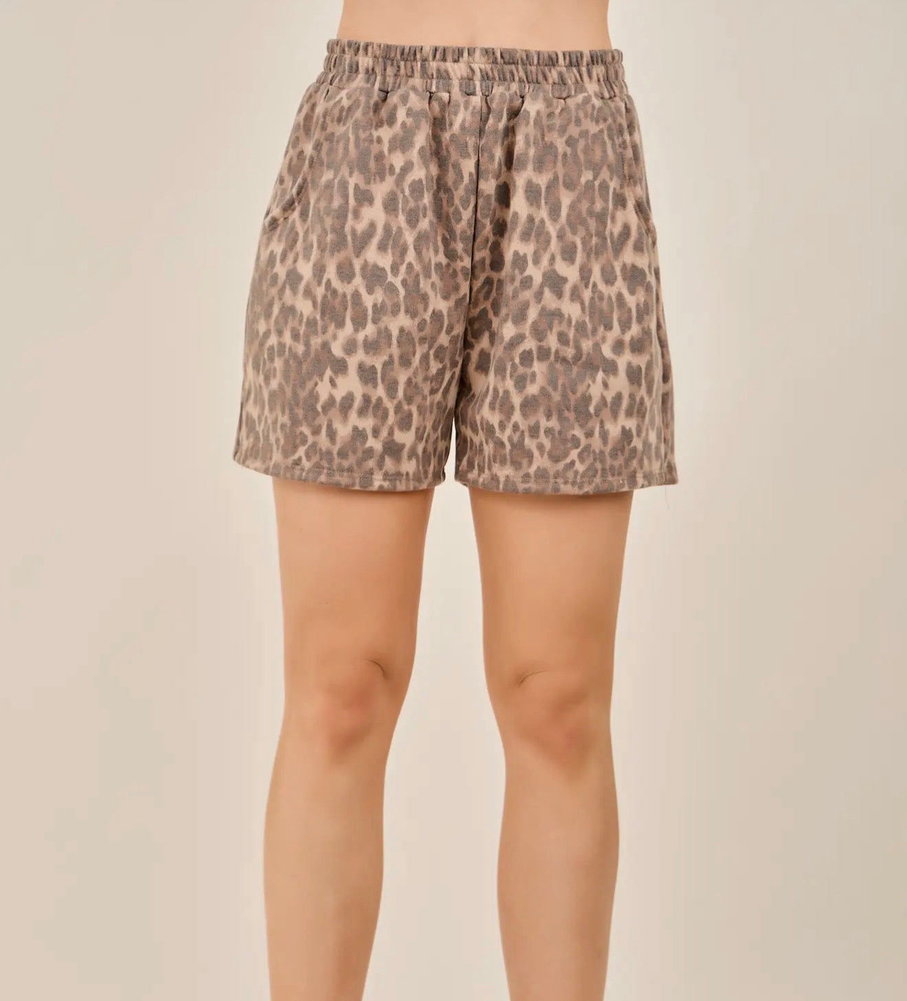 Leopard Terry Shorts