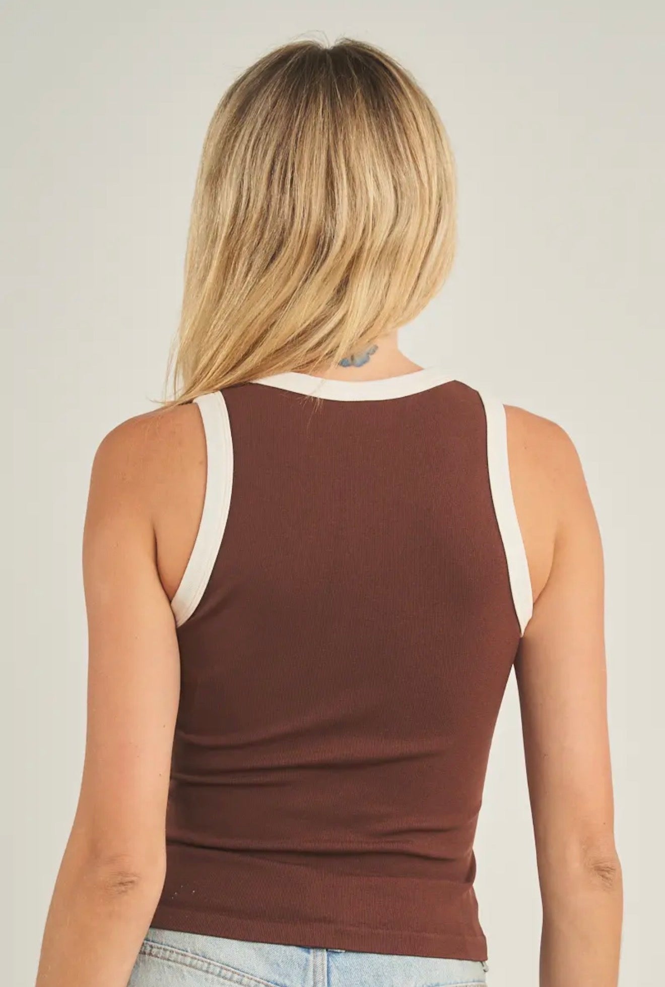 Brown Seashell Tank Top