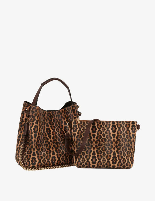 Leopard Chain Hobo Purse