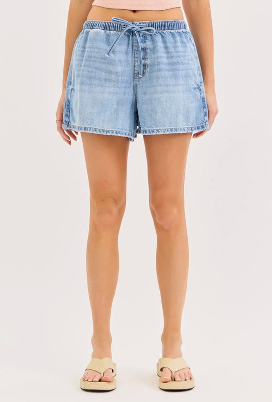 High Rise Drawstring Shorts