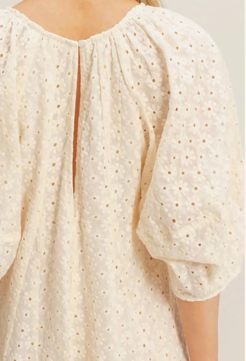 Eyelet Babydoll Romper