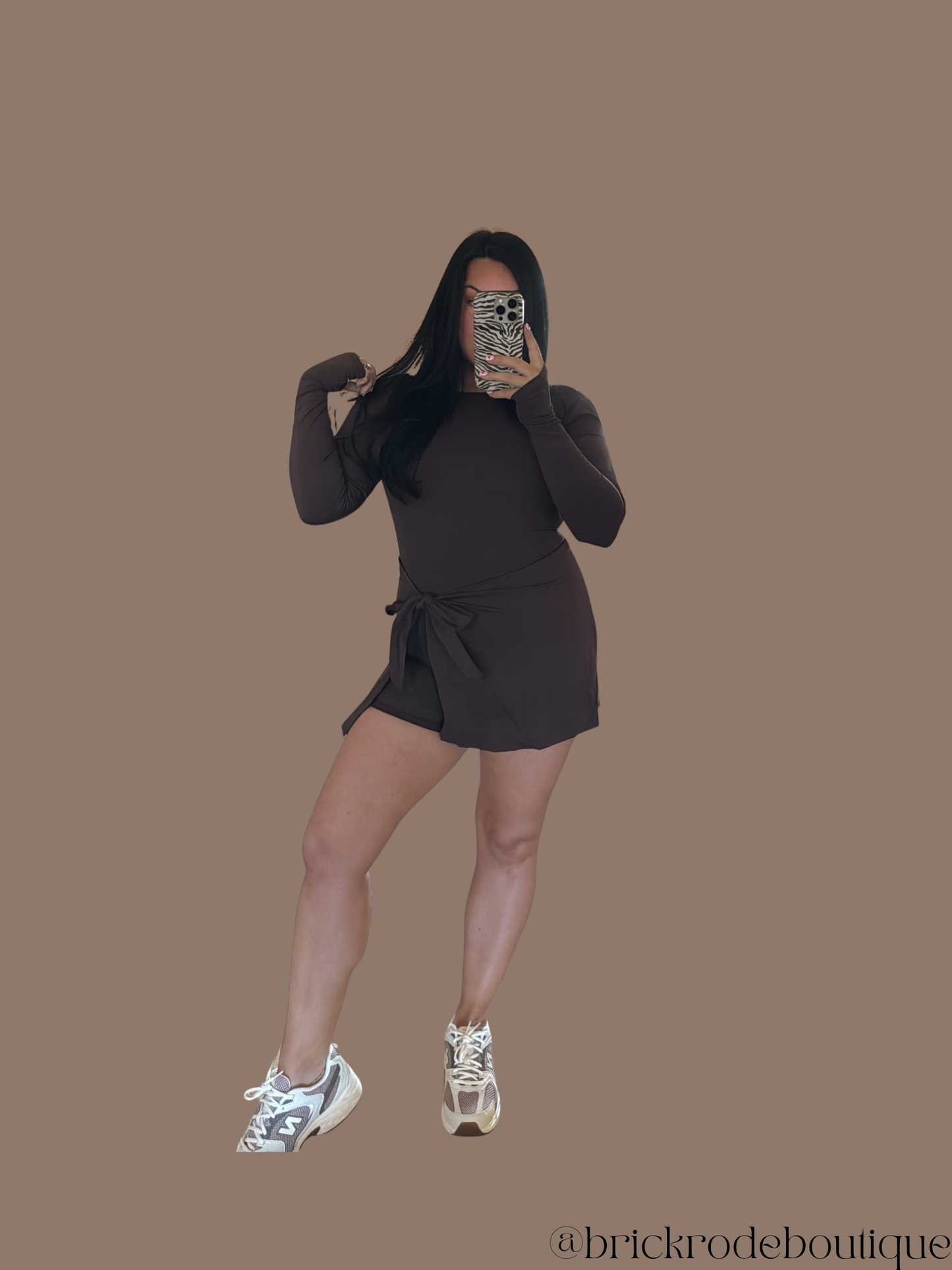 Chocolate Active Wrap Dress
