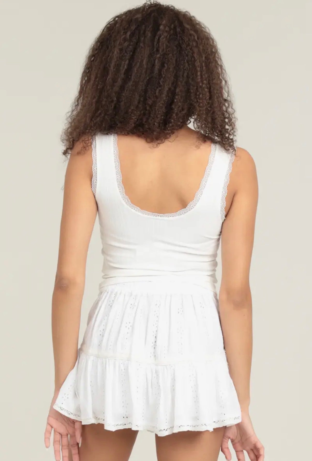 Eyelet Embroidered Skort