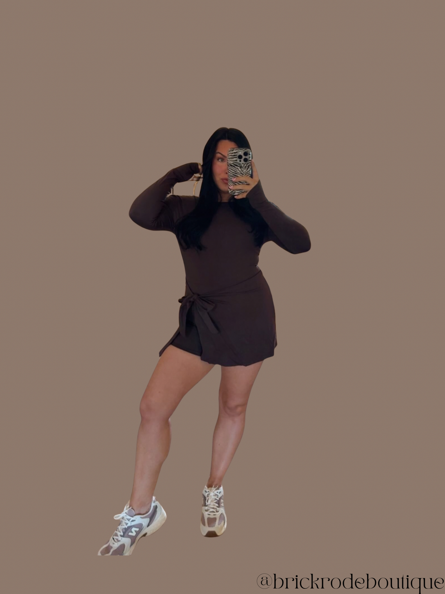 Chocolate Active Wrap Dress