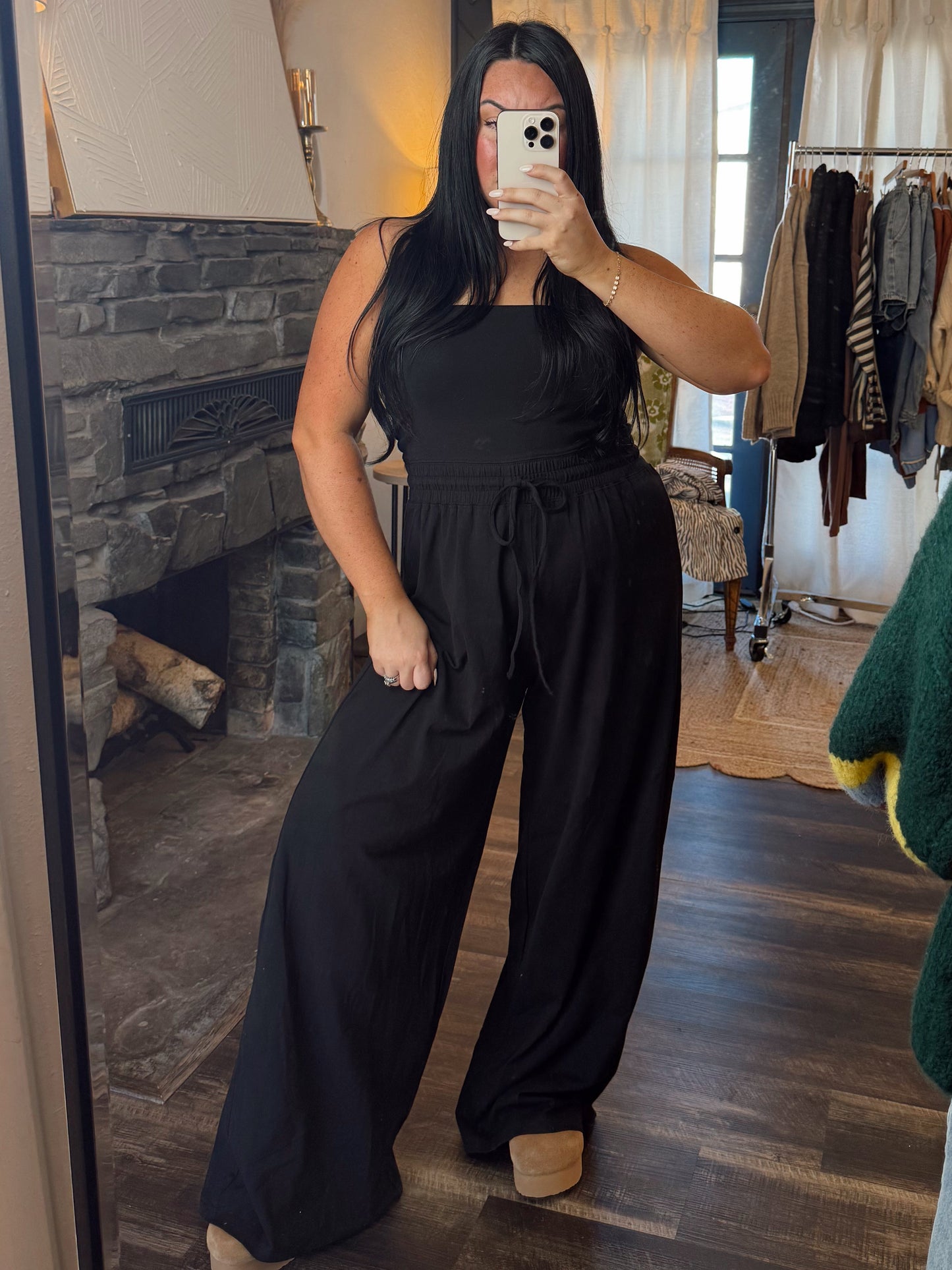 Black Strapless Jumpsuit