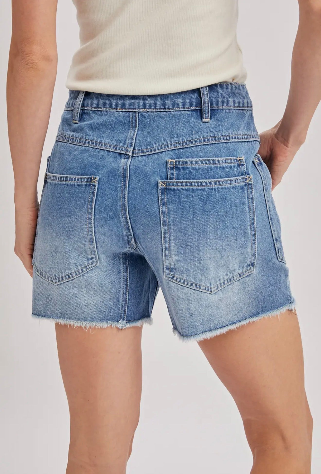 Denim Patch Shorts