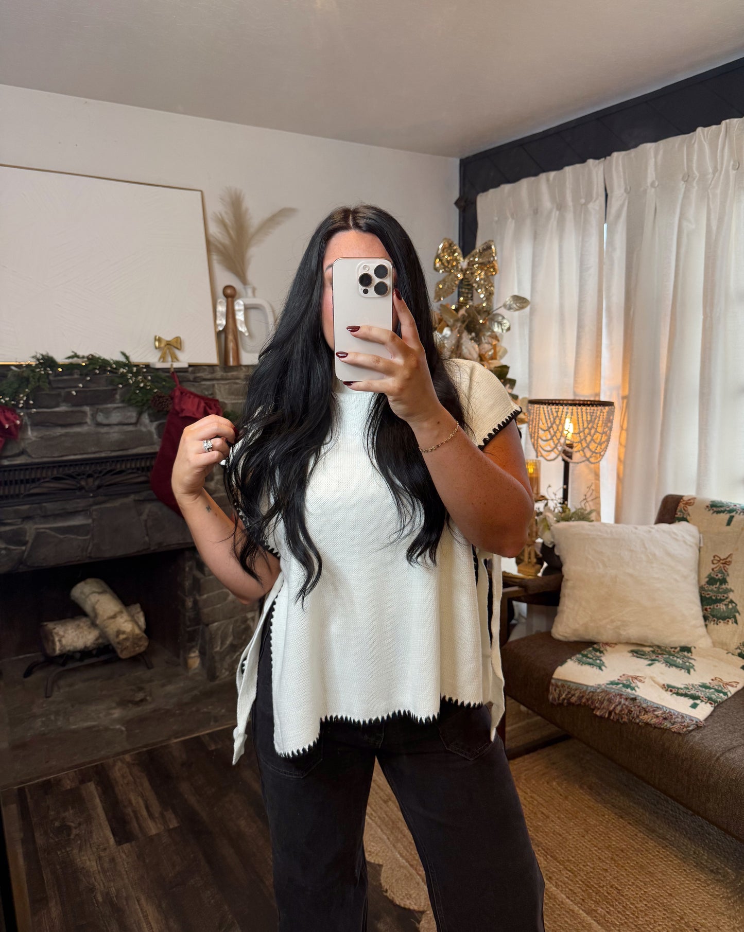 Bow Tie Sleeveless Knit Vest