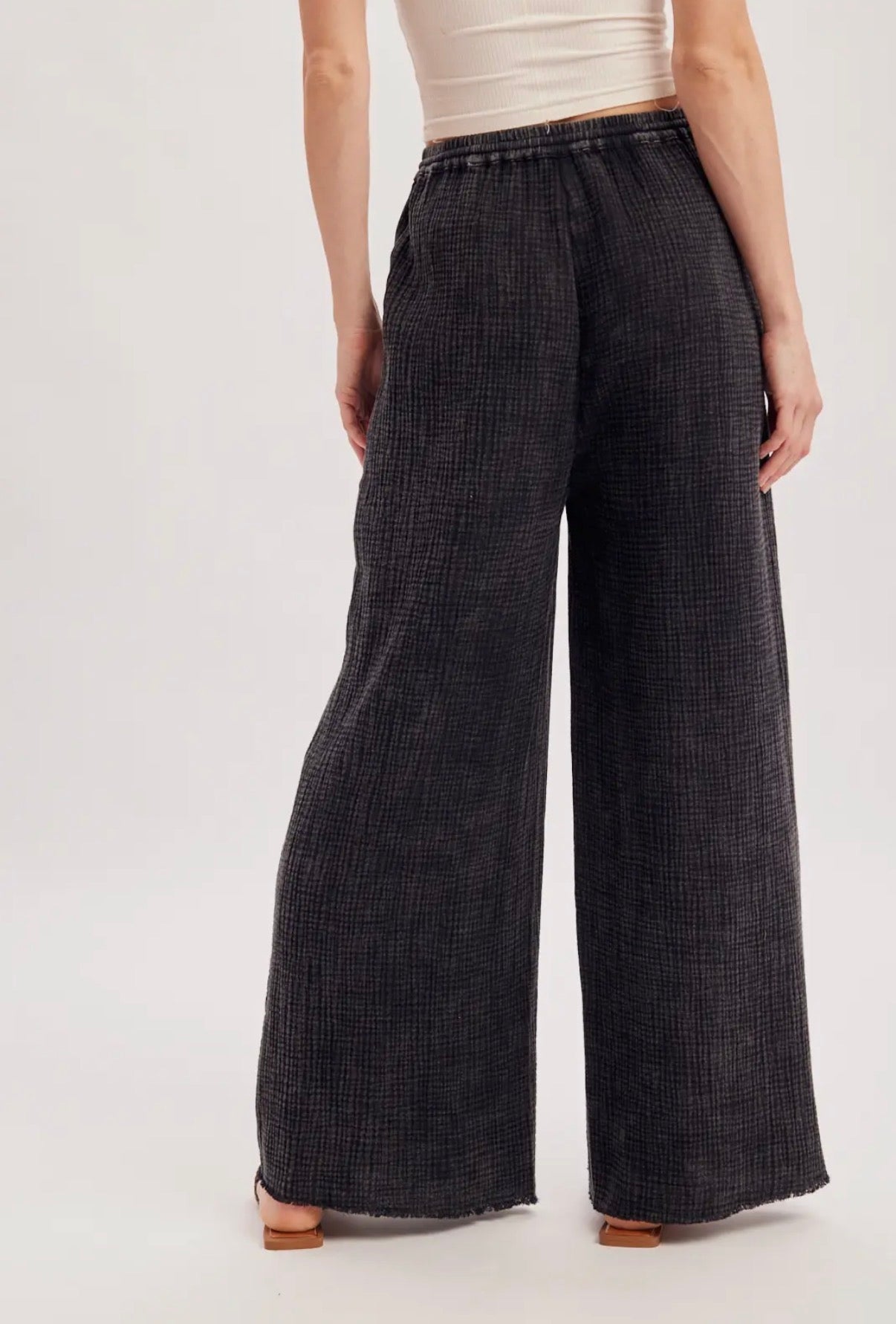 Gauze Wide-Leg Pants