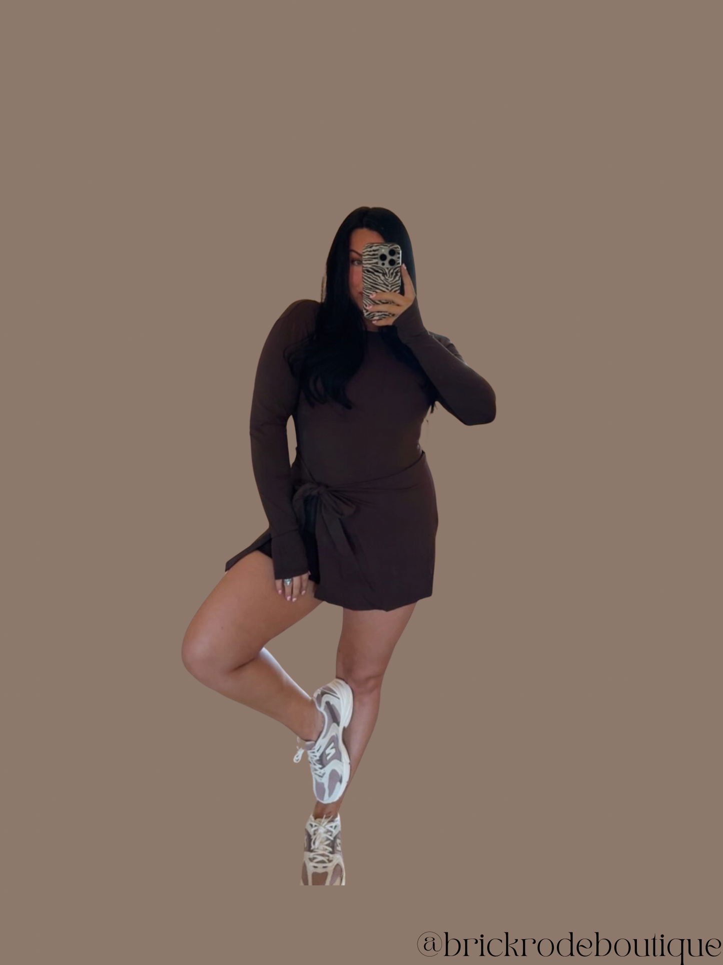 Chocolate Active Wrap Dress