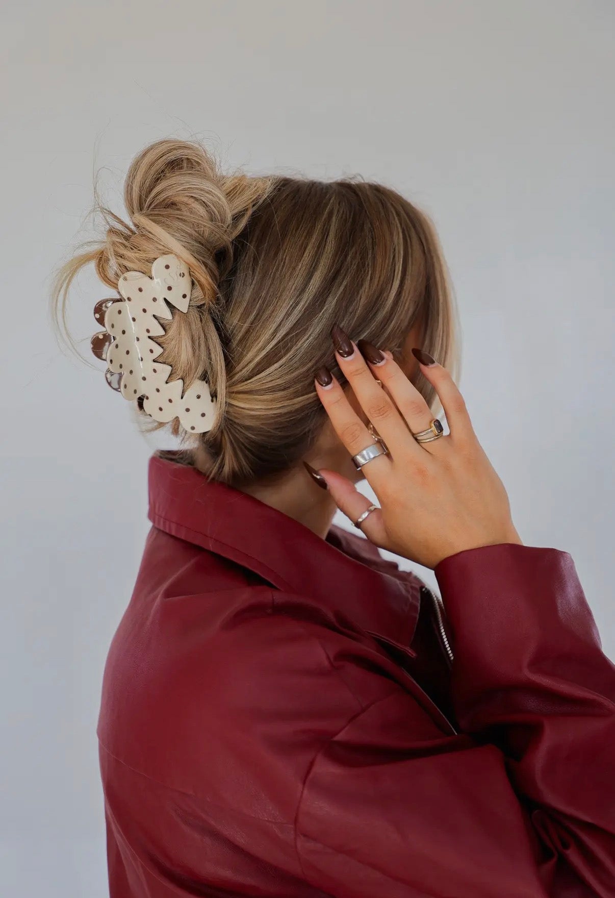 OVERSIZED Polka Dot Clip