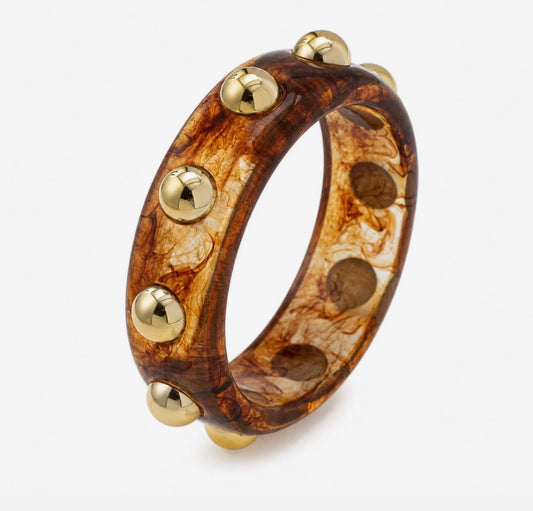 Amber Gold Studded Cuff