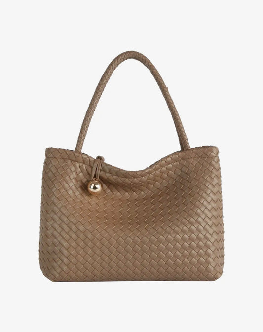 Stone Woven Handbag