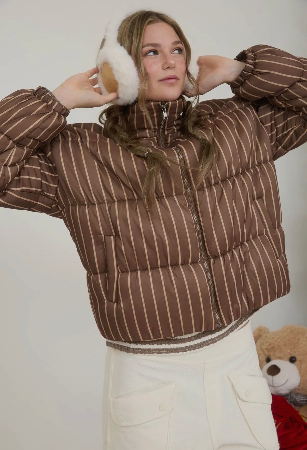 Stripe Puffer Jacket