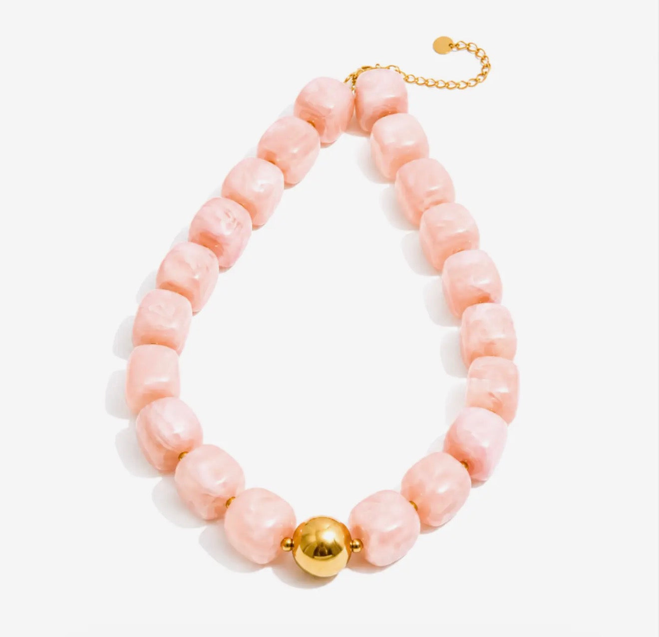 Oakley Pink Chunky Bead Necklace