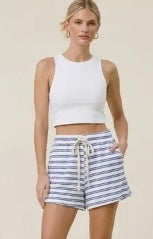 Striped Terry Cloth Shorts