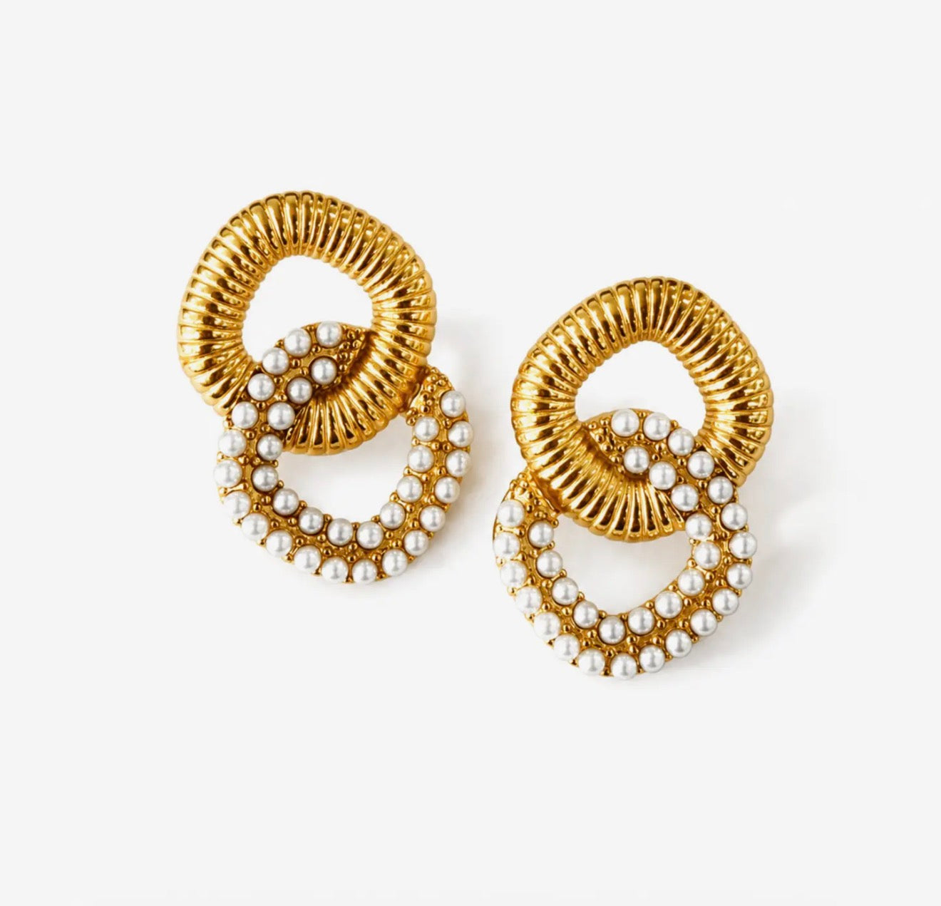 Celeste Pearl Link Earrings