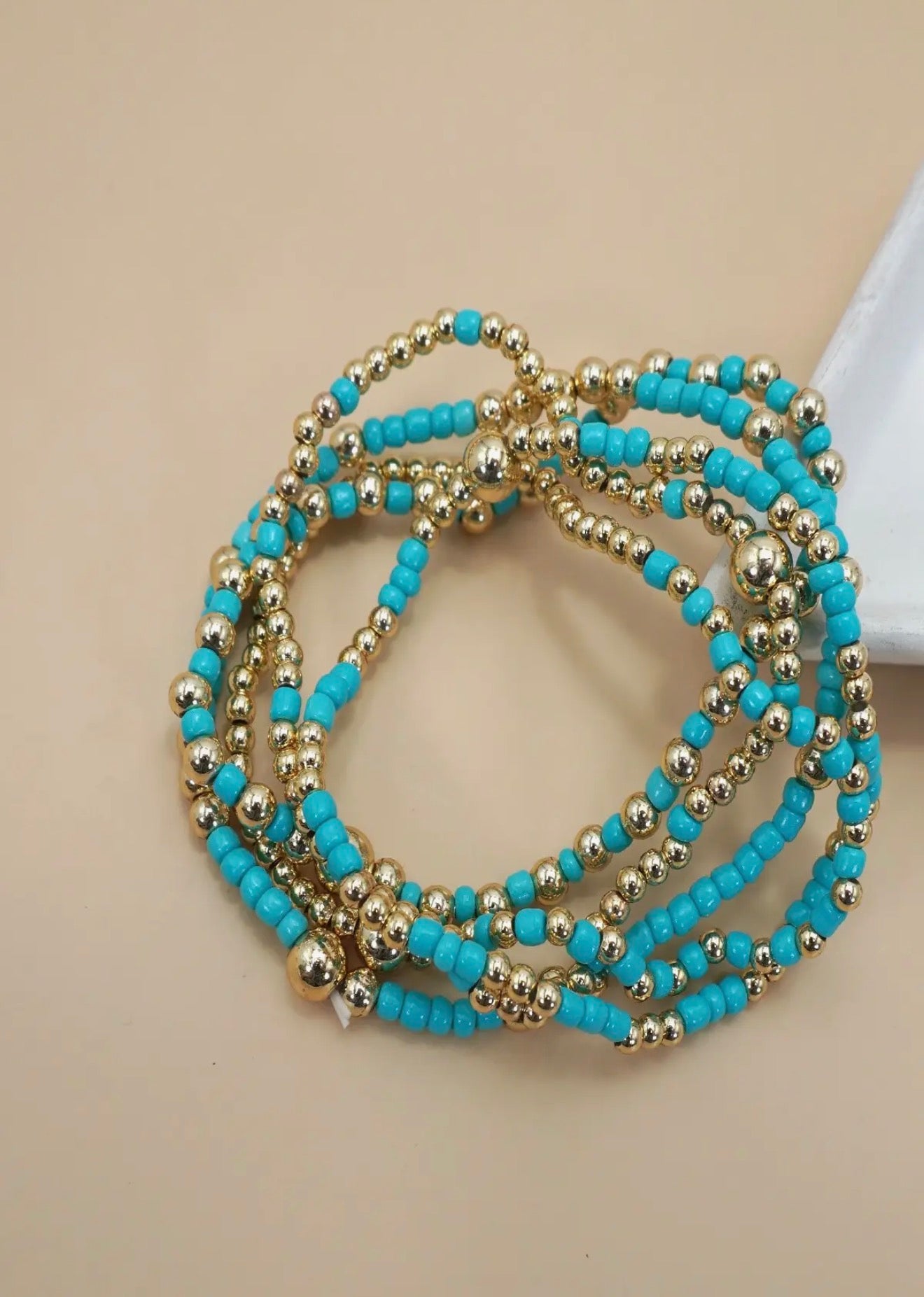 Turquoise Beaded Bracelet Set