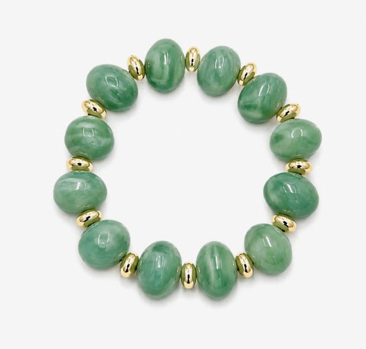 Haylee Green Beaded Bracelet