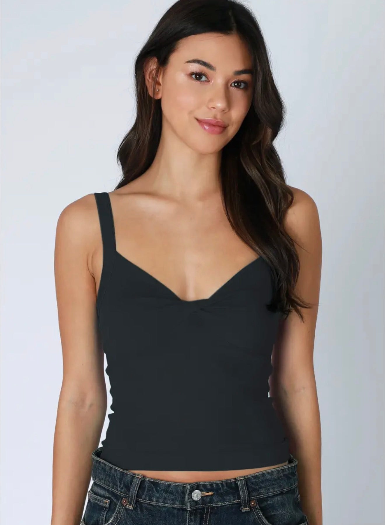 Black Twist Tank Top