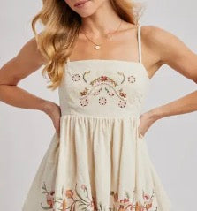 Floral Embroidered Peplum Top