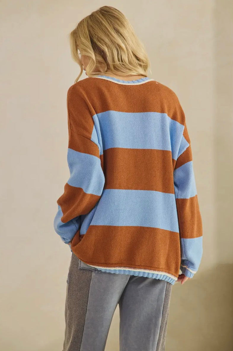 Colorblock Stripe Sweater