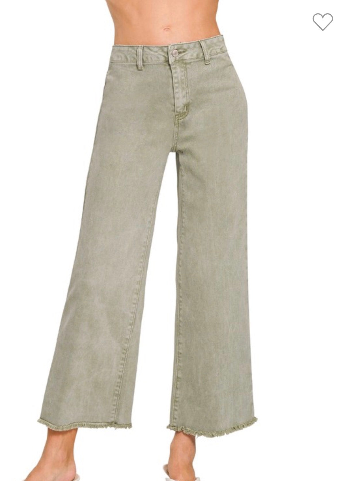 Olive Wide Leg Pants