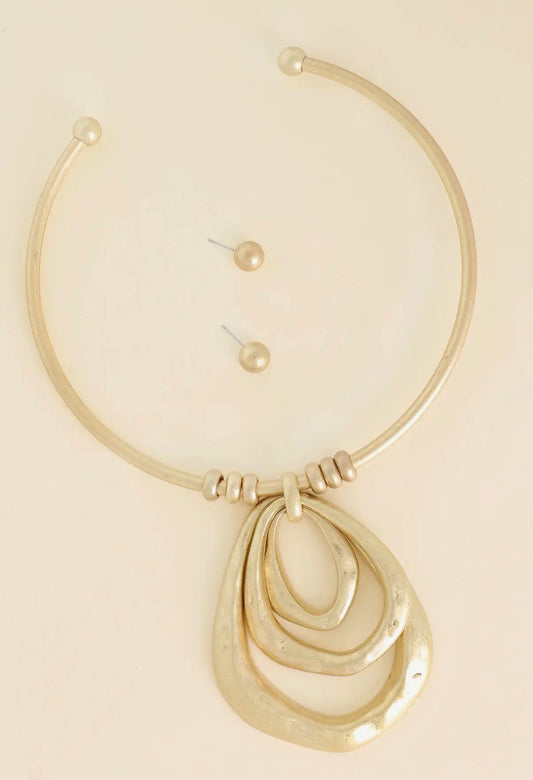 Teardrop Collar Necklace Set