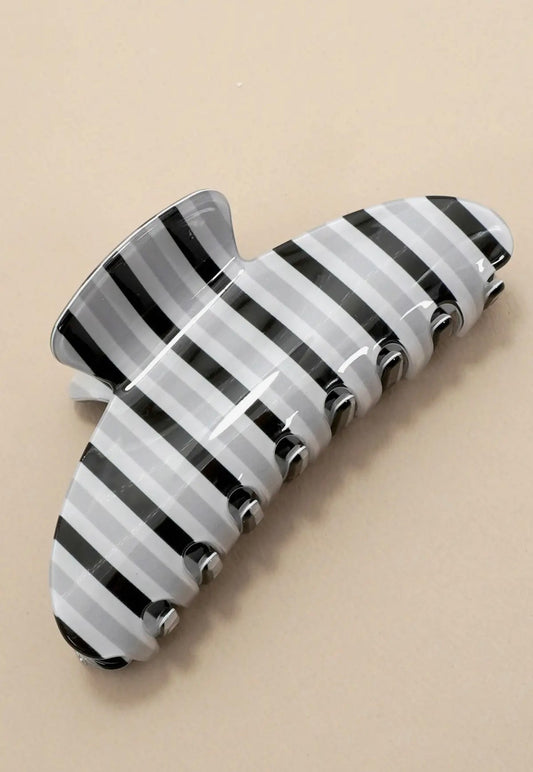 Black Stripe Claw Clip