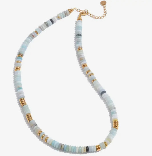Coastal Stone Beaded Necklace