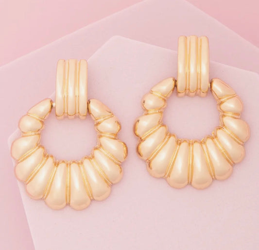 Gold Scallop Earrings