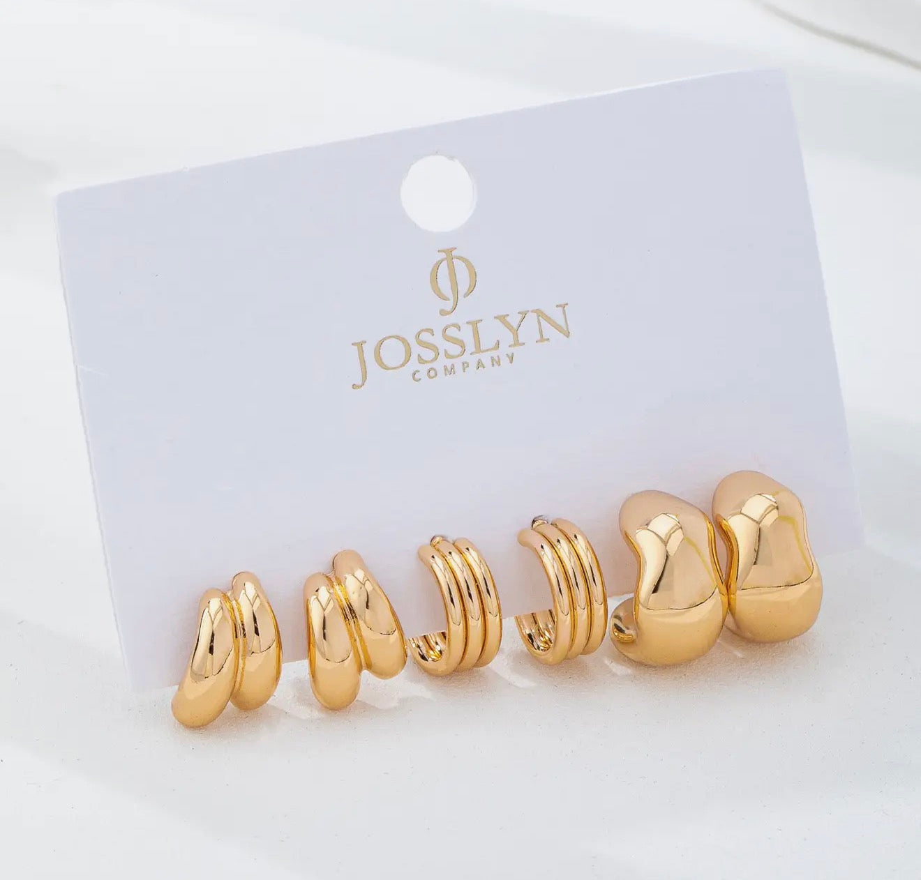 Trio Earrings Gold Huggie