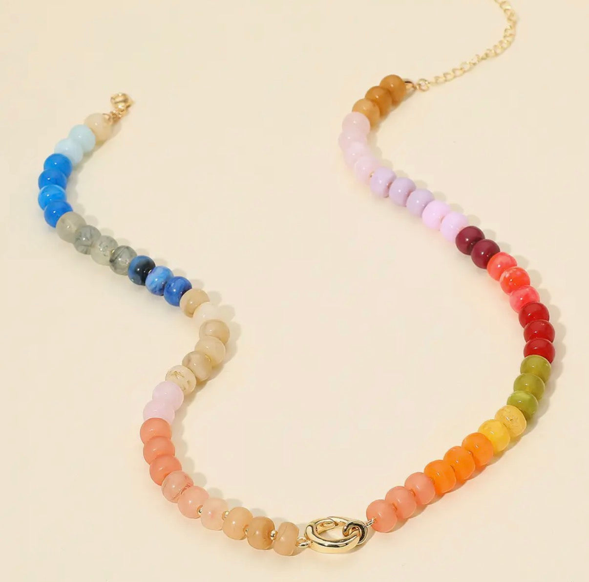 Rainbow Bead Necklace