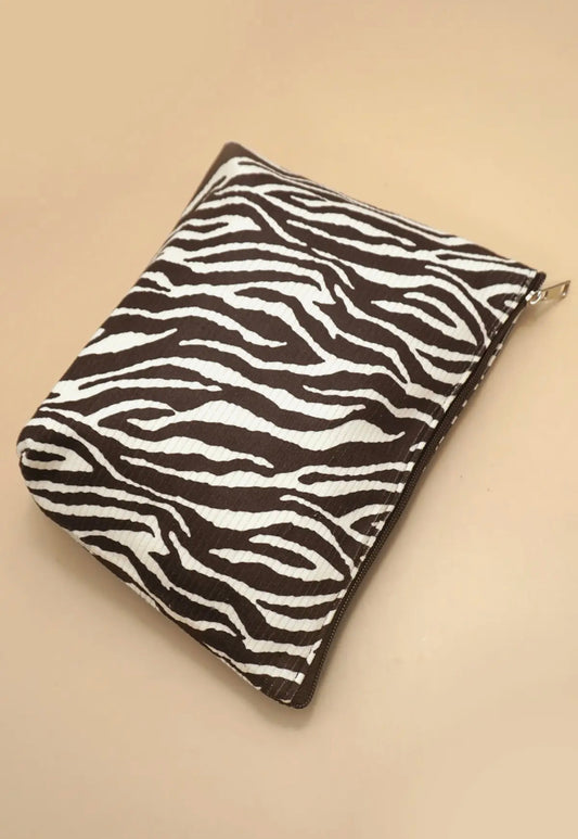 Zebra Cosmetic Pouch Bag