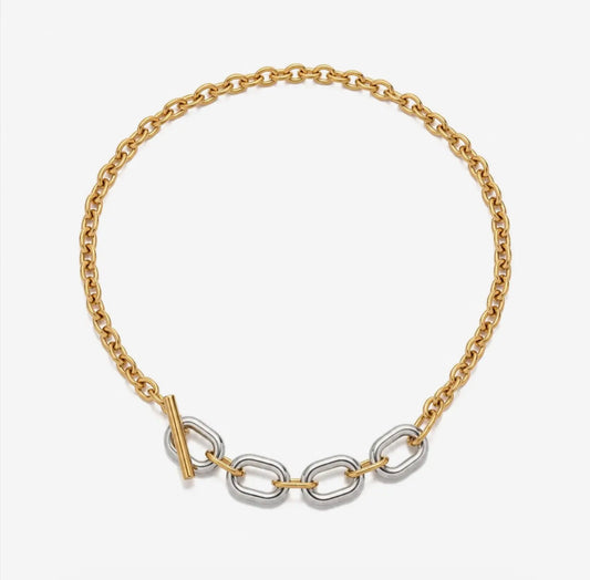 Isla Two Tone Chunky Chain Necklace