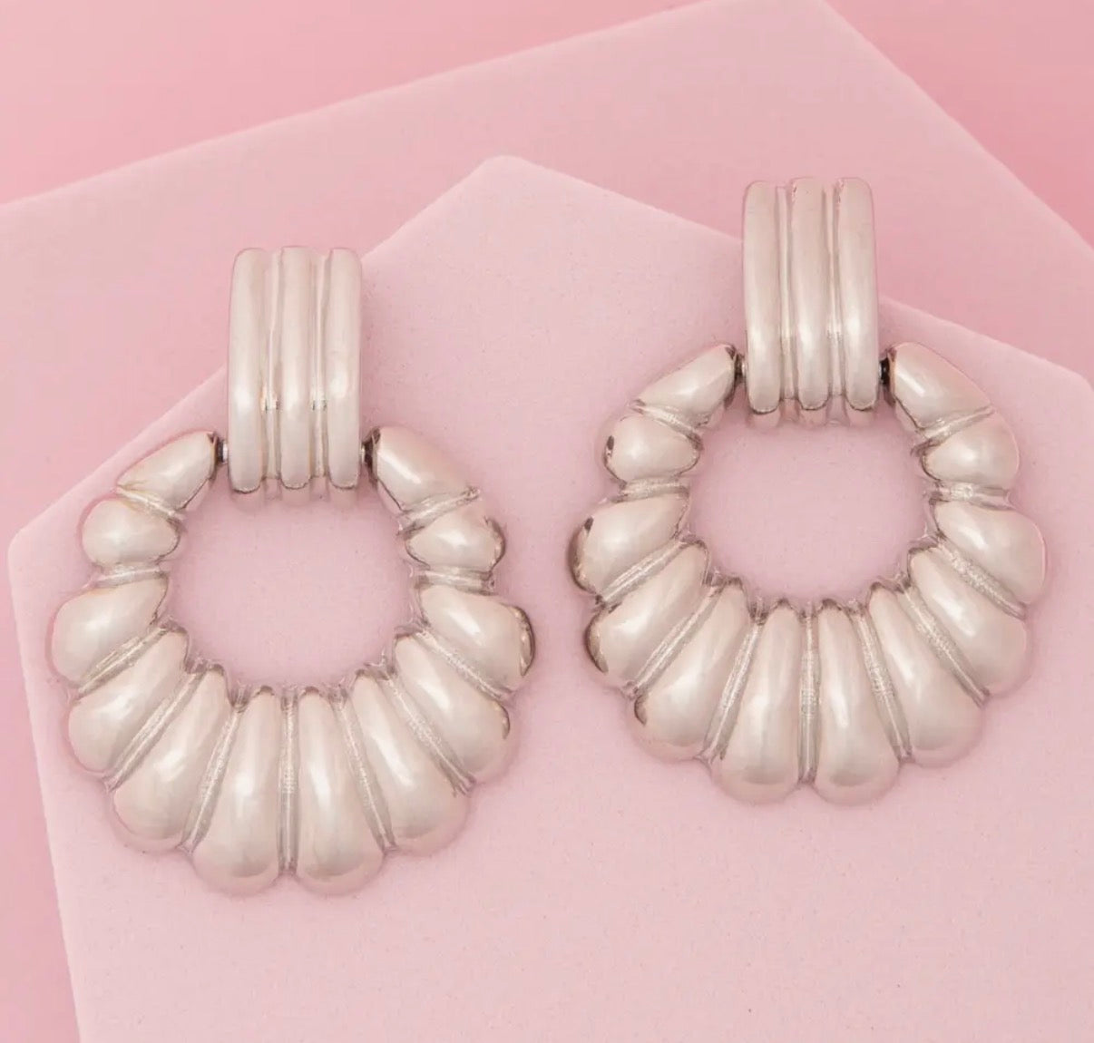 Silver Scallop Earrings