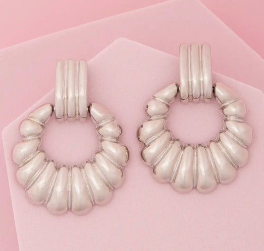 Silver Scallop Earrings