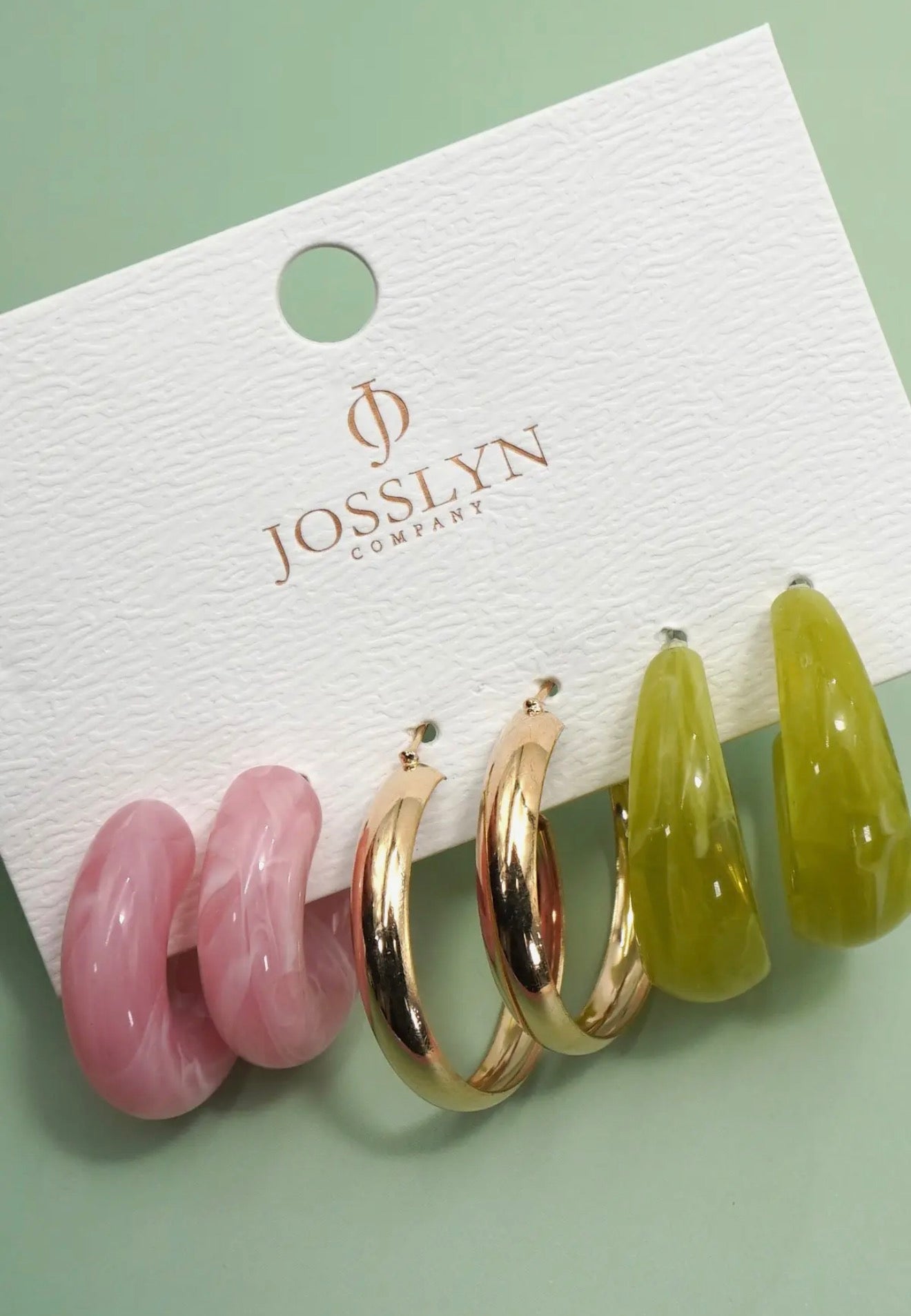 Trio Acrylic Hoop Earrings