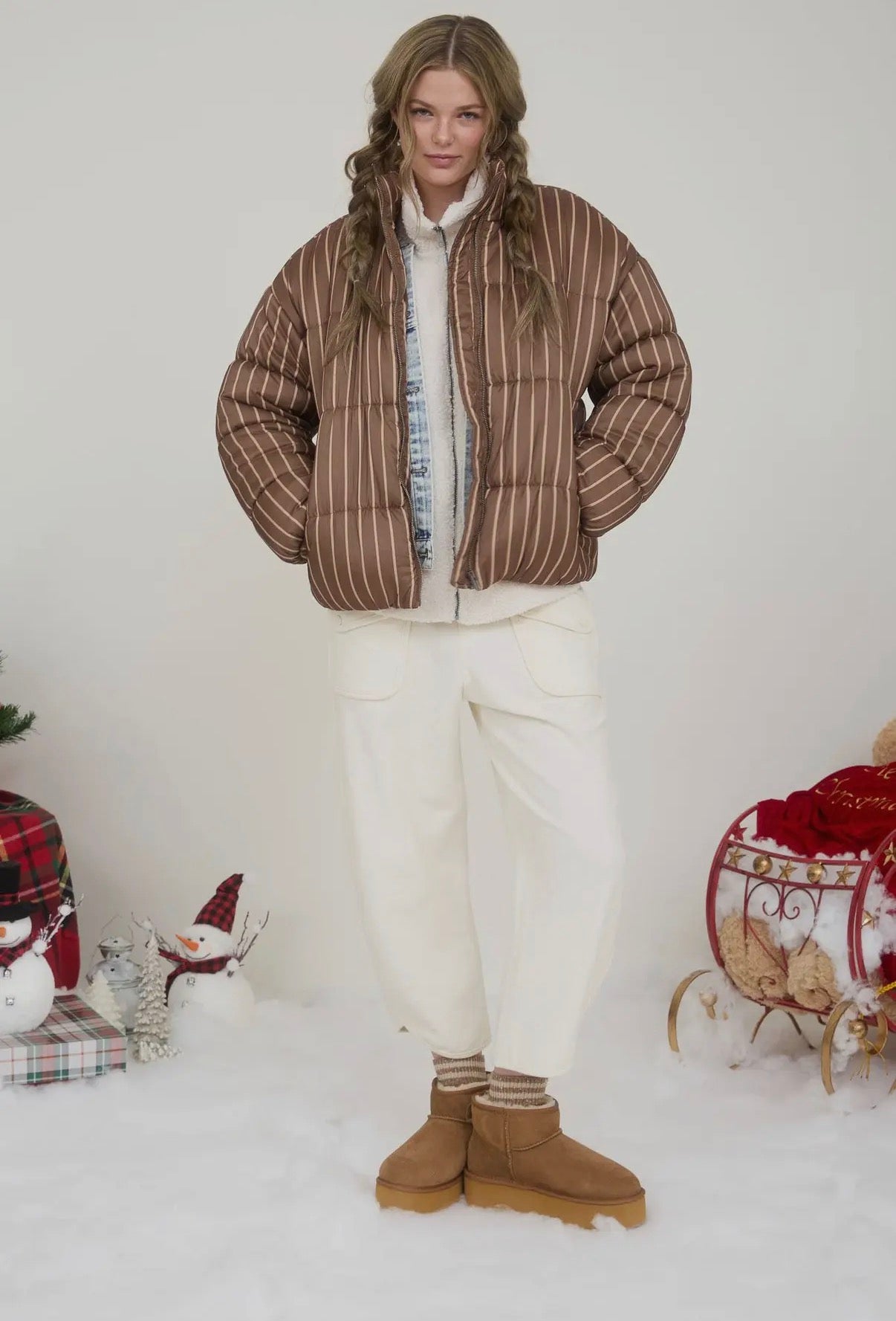 Stripe Puffer Jacket