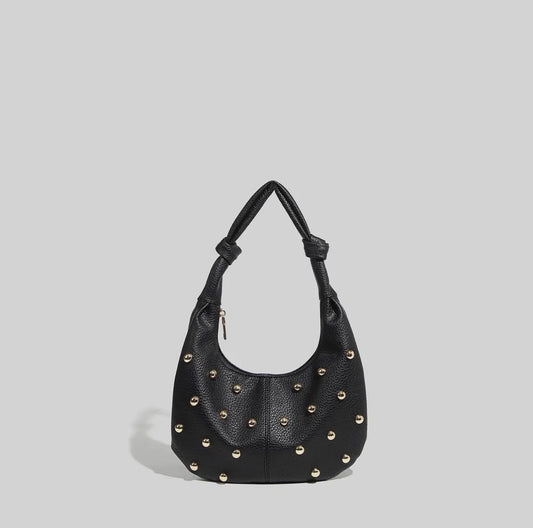Black Gold Studded Handbag