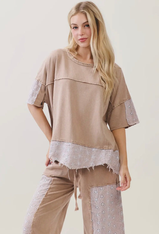 Lace Patch T Shirt